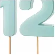 dekoracje na 12 urodziny swieczki na tort liczba 12 niebieski 4 5 cm 2 szt