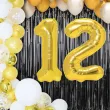 dekoracje na 12 urodziny zestaw balonow liczba 12 zloty 33 dgt 2 elementy