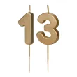 dekoracje na 13 urodziny swieczki na tort liczba 13 zloty 4 5 cm 2 szt