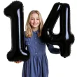 dekoracje na 14 urodziny rocznice zestaw balonow xl liczba 14 czarny 39 dgt 2 szt