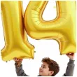 dekoracje na 14 urodziny zestaw balonow liczba 14 zloty 33 dgt 2 elementy