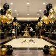 dekoracje na 18 urodziny balony happy birthday liczba 18 mix z konfetti czarno zlote 12 x6