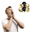 dekoracje na 18 urodziny balony happy birthday liczba 18 mix z konfetti czarno zlote 12 x6