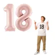 dekoracje na 18 urodziny osiemnastke zestaw balonow liczba 18 rozowy jasny 34 dgt 2 szt