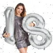 dekoracje na 18 urodziny osiemnastke zestaw balonow liczba 18 srebrny 39 dgt 2 elementy