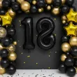 dekoracje na 18 urodziny osiemnastke zestaw balonow xl liczba 18 czarny 39 dgt 2 szt