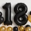 dekoracje na 18 urodziny osiemnastke zestaw balonow xl liczba 18 czarny 39 dgt 2 szt