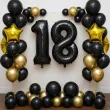 dekoracje na 18 urodziny osiemnastke zestaw balonow xl liczba 18 czarny 39 dgt 2 szt