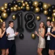 dekoracje na 18 urodziny osiemnastke zestaw balonow xl liczba 18 czarny 39 dgt 2 szt