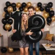 dekoracje na 18 urodziny osiemnastke zestaw balonow xl liczba 18 czarny 39 dgt 2 szt