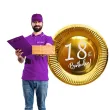 dekoracje na 18 urodziny osiemnastke zlote talerzyki papierowe 18th birthday okragle 18 x6