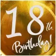 dekoracje na 18 urodziny osiemnastke zlote talerzyki papierowe 18th birthday okragle 18 x6