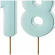 dekoracje na 18 urodziny swieczki na tort liczba 18 niebieski 4 5 cm 2 szt