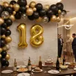 dekoracje na 18 urodziny zestaw balonow liczba 18 zloty 33 dgt 2 elementy