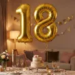 dekoracje na 18 urodziny zestaw balonow liczba 18 zloty 33 dgt 2 elementy