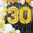 dekoracje na 18 urodziny zestaw balonow liczba 30 zloty 33 dgt 2 elementy