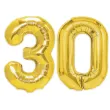 dekoracje na 18 urodziny zestaw balonow liczba 30 zloty 33 dgt 2 elementy