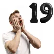 dekoracje na 19 urodziny rocznice zestaw balonow xl liczba 19 czarny 39 dgt 2 szt