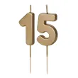 dekoracje na 20 urodziny swieczki na tort liczba 15 zloty 4 5 cm 2 szt