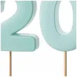 dekoracje na 20 urodziny swieczki na tort liczba 20 niebieski 4 5 cm 2 szt