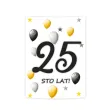 dekoracje na 25 urodziny etykiety na alkohol butelki wodke urodziny 25 white sto lat 85x120 mm