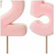 dekoracje na 25 urodziny swieczki na tort liczba 25 rozowy 4 5 cm 2 szt