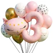 dekoracje na 3 urodziny zestaw balonow kotek dla kociarza liczba 3 rozowy jasny 10 szt