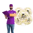 dekoracje na 30 urodziny balony transparentne z konfetti happy birthday liczba 30 zlote 12