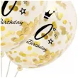 dekoracje na 30 urodziny balony transparentne z konfetti happy birthday liczba 30 zlote 12