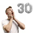 dekoracje na 30 urodziny rocznice zestaw balonow liczba 30 srebrny 39 dgt 2 elementy