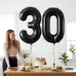 dekoracje na 30 urodziny rocznice zestaw balonow xl liczba 30 czarny 39 dgt 2 szt