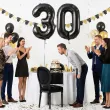 dekoracje na 30 urodziny rocznice zestaw balonow xl liczba 30 czarny 39 dgt 2 szt
