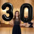 dekoracje na 30 urodziny rocznice zestaw balonow xl liczba 30 czarny 39 dgt 2 szt