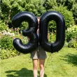 dekoracje na 30 urodziny rocznice zestaw balonow xl liczba 30 czarny 39 dgt 2 szt