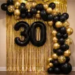 dekoracje na 30 urodziny rocznice zestaw balonow xl liczba 30 czarny 39 dgt 2 szt