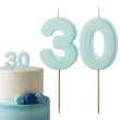dekoracje na 30 urodziny swieczki na tort liczba 30 niebieski 4 5 cm 2 szt