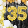 dekoracje na 35 urodziny zestaw balonow liczba 35 zloty 33 dgt 2 elementy