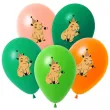 dekoracje na 4 5 6 7 8 9 urodziny balony lateksowe kapibary w czapeczkach kolorowe 12 5 szt