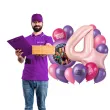 dekoracje na 4 urodziny balony k pop demon hunters rozowo fioletowe huntrix lowczynie demonow