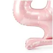 dekoracje na 4 urodziny dla dziewczynki balon foliowy cyfra 4 stojaca rozowy partydeco