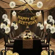 dekoracje na 40 urodziny balony transparentne z konfetti happy birthday liczba 40 zlote 12