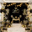 dekoracje na 40 urodziny balony transparentne z konfetti happy birthday liczba 40 zlote 12