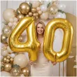 dekoracje na 40 urodziny zestaw balonow liczba 40 zloty 33 dgt 2 elementy