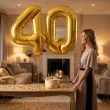 dekoracje na 40 urodziny zestaw balonow liczba 40 zloty 33 dgt 2 elementy
