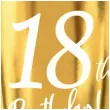 dekoracje na 40 urodziny zlote metalizowane kubeczki papierowe 18th birthday x6