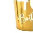 dekoracje na 40 urodziny zlote metalizowane kubeczki papierowe 40th birthday 220 ml x6