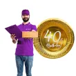dekoracje na 40 urodziny zlote metalizowane talerzyki papierowe 18th birthday 18 x6