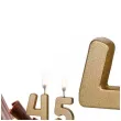 dekoracje na 45 urodziny swieczki na tort liczba 45 zloty 4 5 cm 2 szt