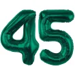 dekoracje na 45 urodziny zestaw balonow xl liczba 45 butelkowy zielony 39 dgt 2 szt