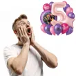 dekoracje na 5 urodziny balony k pop demon hunters rozowo fioletowe huntrix lowczynie demonow